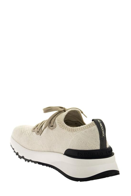  브루넬로 쿠치넬리 스니커즈 MZUKISO250CW751 Beige - BRUNELLO CUCINELLI