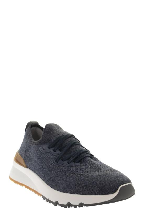  브루넬로 쿠치넬리 스니커즈 MZUKISO250CO250 Blue - BRUNELLO CUCINELLI