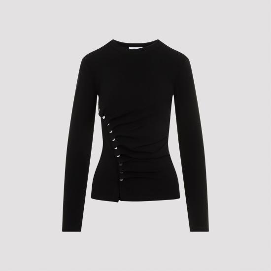  파코라반 긴팔 티셔츠 24AJTO708VI0386 BLACK - PACO RABANNE