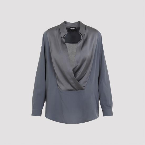  조르지오 아르마니 블라우스 GW000265TE10814 BLUE - GIORGIO ARMANI