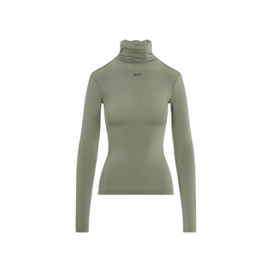  오프화이트 터틀넥 OWAD122F24JER001 GREEN