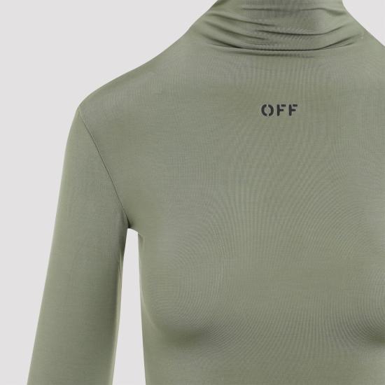  오프화이트 터틀넥 OWAD122F24JER001 GREEN - OFF WHITE