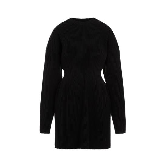  발렌시아가 미디 원피스 798573T5217 1000 BLACK