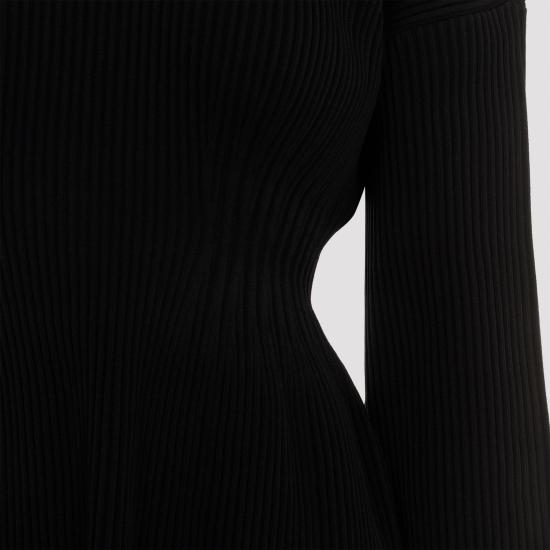  발렌시아가 미디 원피스 798573T5217 1000 BLACK - BALENCIAGA