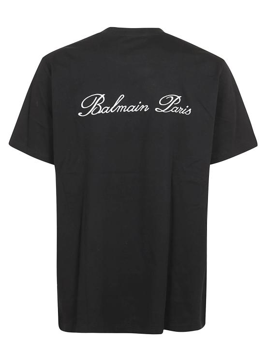  발망 반팔 티셔츠 CH1EG010BC68 EAB NOIR BLANC - BALMAIN