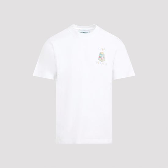  카사블랑카 반팔 티셔츠 MPF24JTS00105 WHITE - CASABLANCA