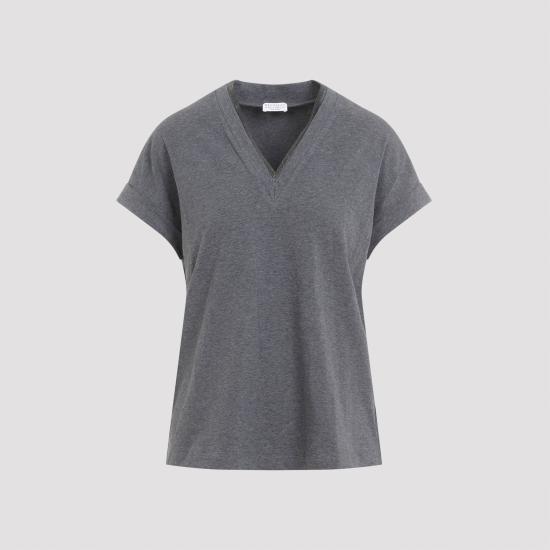  브루넬로 쿠치넬리 반팔 티셔츠 M0T18BD222 GREY - BRUNELLO CUCINELLI