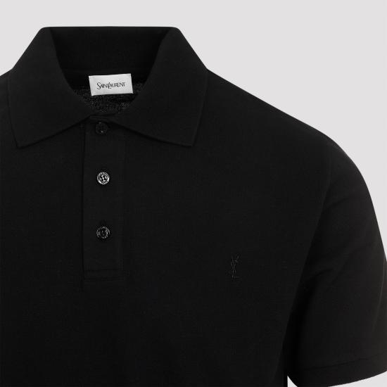  생로랑 폴로 티셔츠 798944Y37HC BLACK - SAINT LAURENT