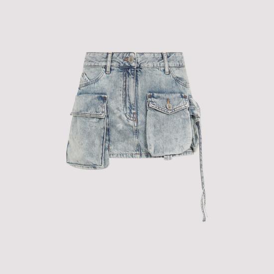 24FW 디 아티코 숏 스커트 248WCS136 D090 734 BLEACHED BLUE - THE ATTICO