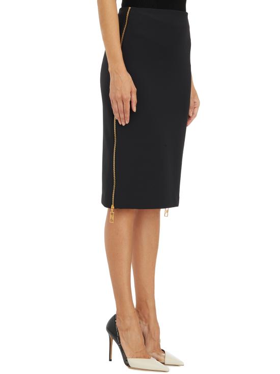  엘리자베타프랜치 미디 스커트 IGO04746E2110 Black - ELISABETTA FRANCHI