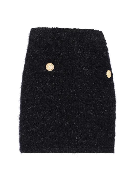 24FW 발망 미디 스커트 DF1LB015KG43 0PA Black - BALMAIN