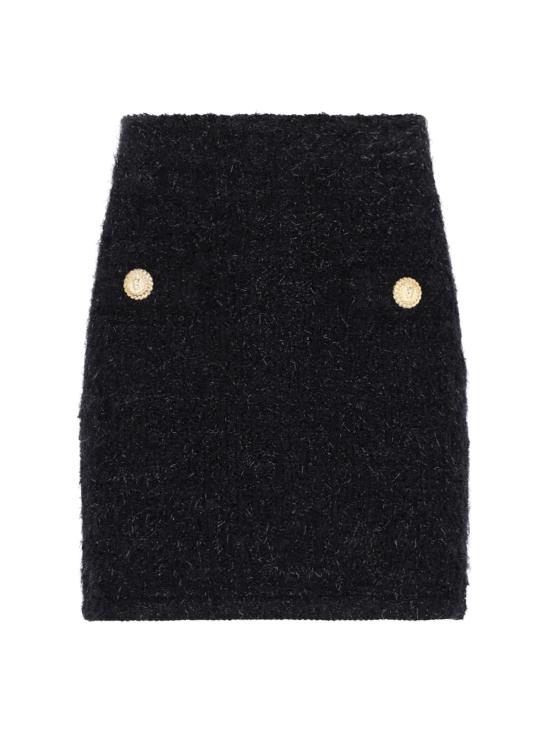 24FW 발망 미디 스커트 DF1LB015KG43 0PA Black