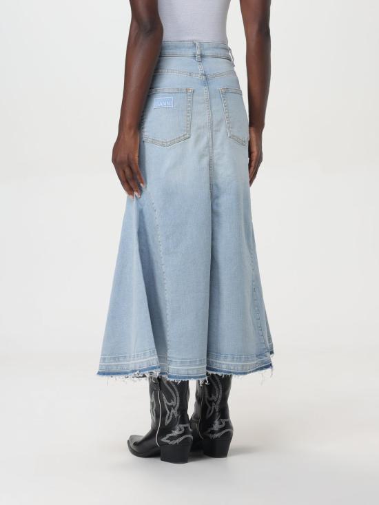 24FW 가니 롱 스커트 J1474 091 Blue - GANNI