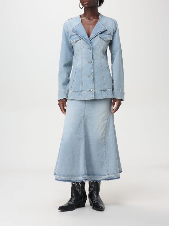 24FW 가니 롱 스커트 J1474 091 Blue - GANNI