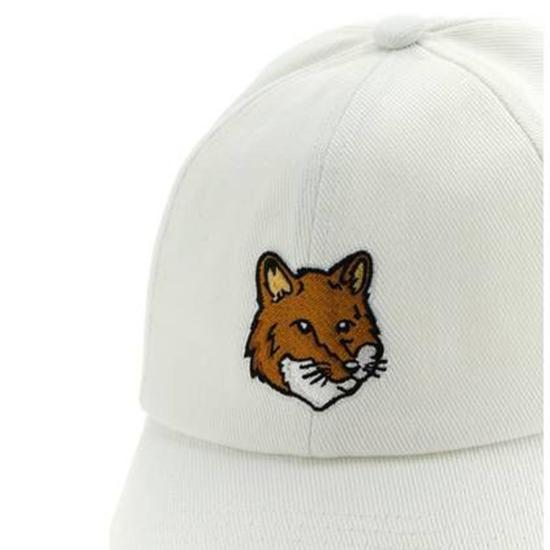  메종키츠네 라지 폭스 헤드 6P 캡 MM06103WW0096 P100 WHITE - MAISON KITSUNE
