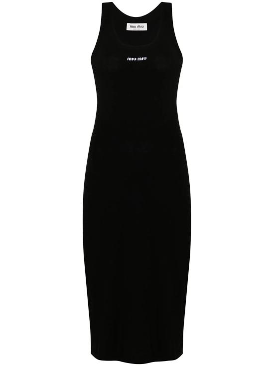 24FW 미우미우 롱 원피스 MMA878SOOO14M4 F0002 NERO