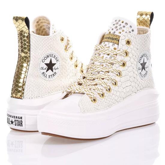  컨버스 스니커즈 2691 CONVERSE MOVE GOLD SKIN White - CONVERSE