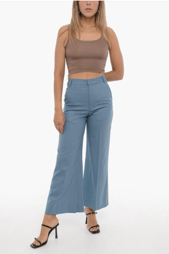  유돈초이 플레어 팬츠 EC23PF6P 002 A DUSTY BLUE Blue - EUDON CHOI