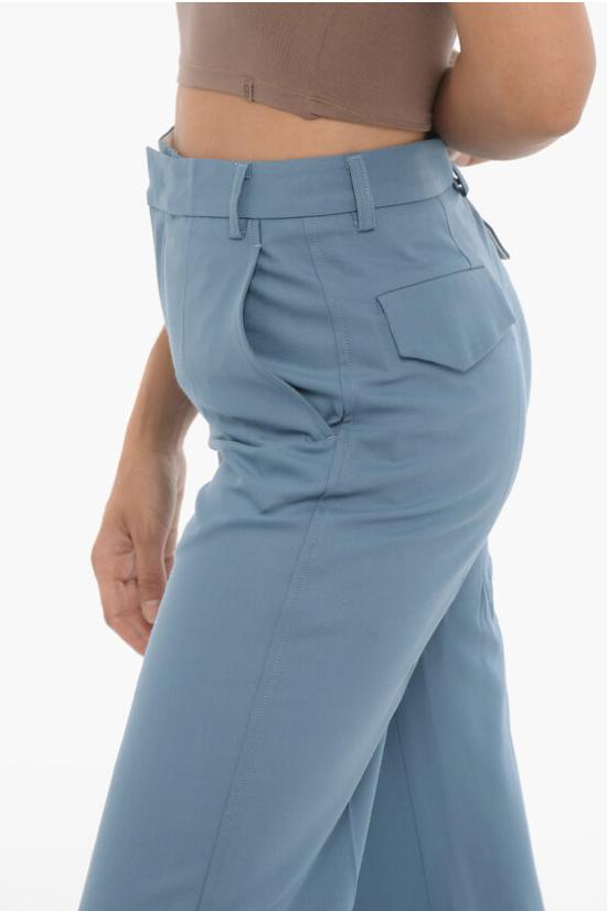  유돈초이 플레어 팬츠 EC23PF6P 002 A DUSTY BLUE Blue - EUDON CHOI