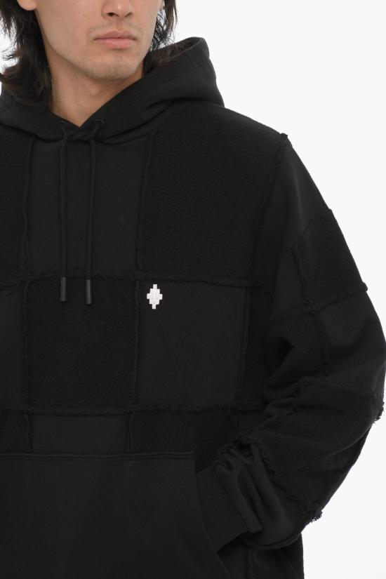  마르셀로 불론 후드 티셔츠 CMBB107F23FLE0011001 Black - MARCELO BURLON