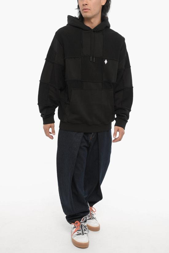  마르셀로 불론 후드 티셔츠 CMBB107F23FLE0011001 Black - MARCELO BURLON