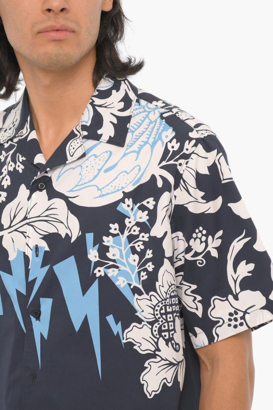  닐바렛 반팔 셔츠 PBCM125V U056 3525 Blue - NEIL BARRETT