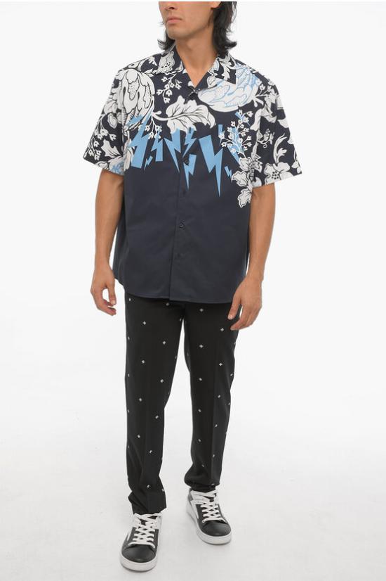  닐바렛 반팔 셔츠 PBCM125V U056 3525 Blue - NEIL BARRETT