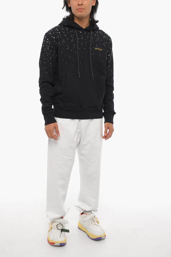  오프화이트 후드 티셔츠 OMBB034T22FLE0024572 Black - OFF WHITE