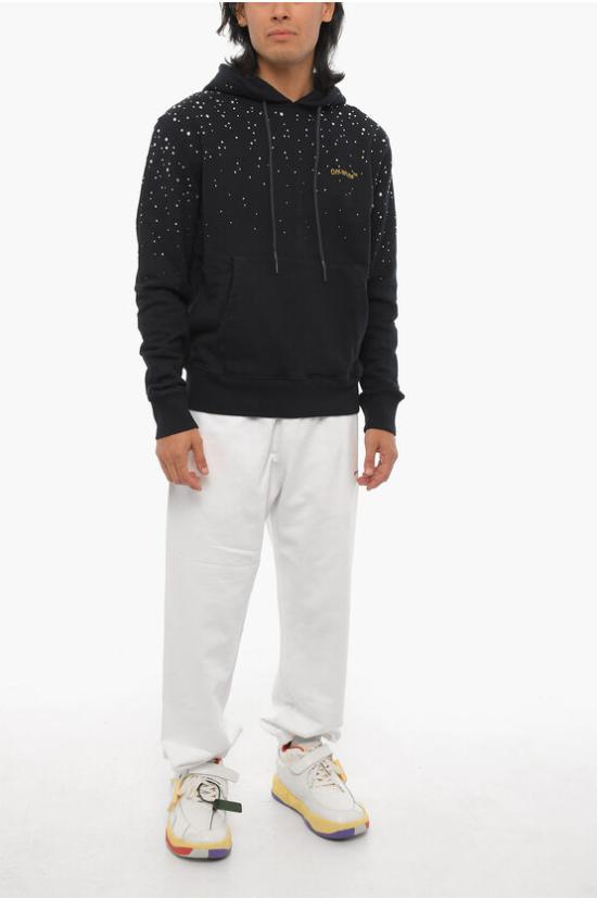  오프화이트 후드 티셔츠 OMBB034T22FLE0024572 Black - OFF WHITE