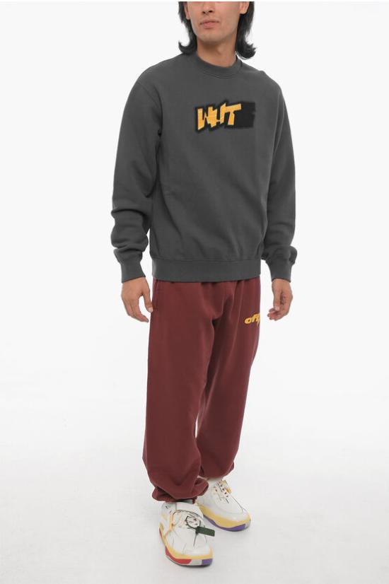  오프화이트 긴팔 티셔츠 OMBA057F22FLE0124601 Gray - OFF WHITE