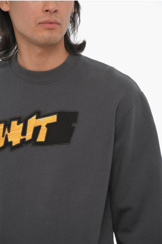  오프화이트 긴팔 티셔츠 OMBA057F22FLE0124601 Gray - OFF WHITE