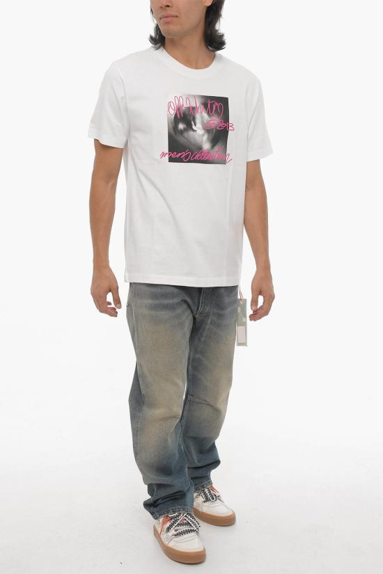  오프화이트 반팔 티셔츠 OMAA027F22JER0140168 White - OFF WHITE