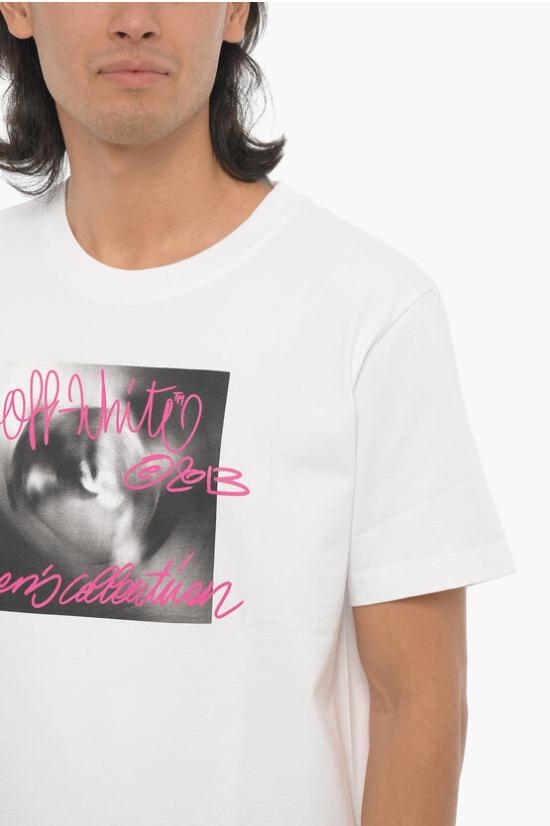  오프화이트 반팔 티셔츠 OMAA027F22JER0140168 White - OFF WHITE