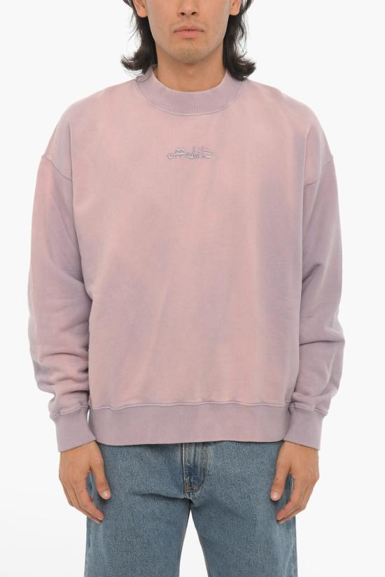  오프화이트 긴팔 티셔츠 OMBA054F22FLE0103636 Violet