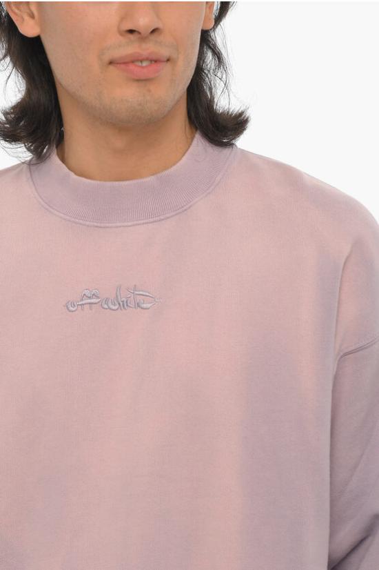  오프화이트 긴팔 티셔츠 OMBA054F22FLE0103636 Violet - OFF WHITE