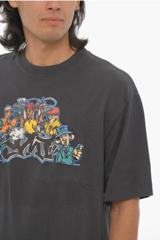  오프화이트 반팔 티셔츠 OMAA120F22JER0114684 Gray - OFF WHITE