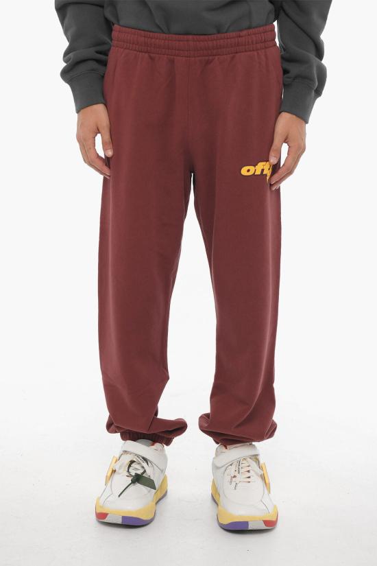  오프화이트 트레이닝/조거 팬츠 OMCH029F22FLE0052818 Burgundy