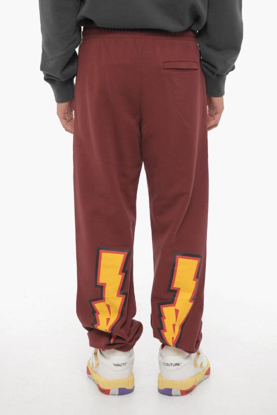  오프화이트 트레이닝/조거 팬츠 OMCH029F22FLE0052818 Burgundy - OFF WHITE