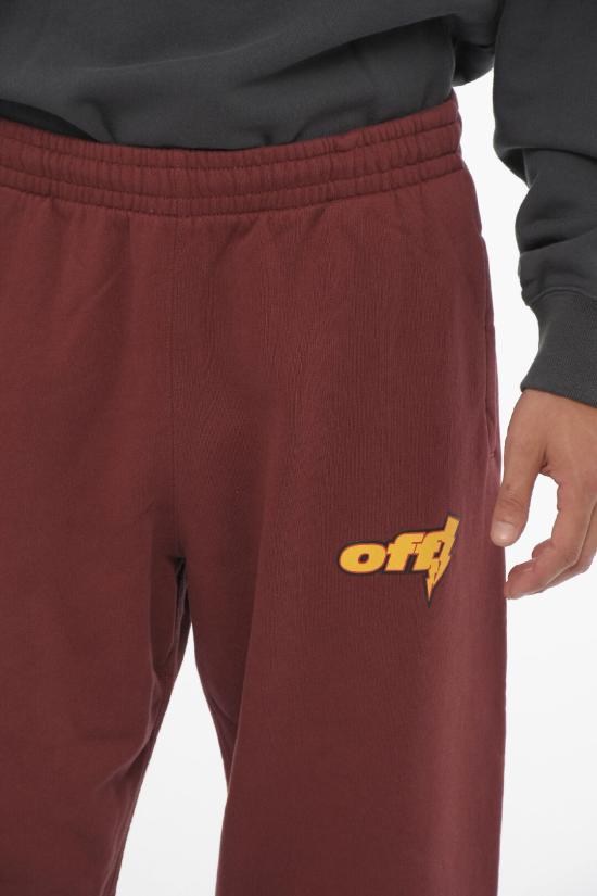  오프화이트 트레이닝/조거 팬츠 OMCH029F22FLE0052818 Burgundy - OFF WHITE