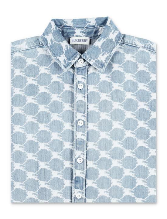  [키즈] 버버리 패턴 셔츠 8073013C A1141 PALE BLUE IP PAT - BURBERRY