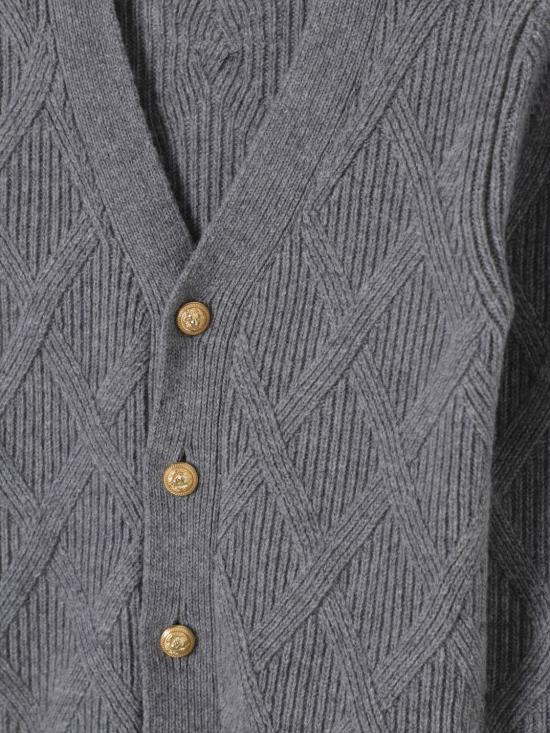 25FW [키즈] 발망 가디건 BV9P90Z2418 806 Grey - BALMAIN