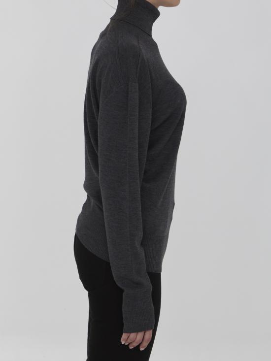 24FW 버버리 스플릿 터틀넥 라인 울 스웨터  8095113 GREY - BURBERRY