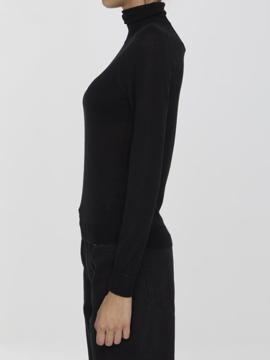 25FW 생로랑 터틀넥 800713 BLACK - SAINT LAURENT