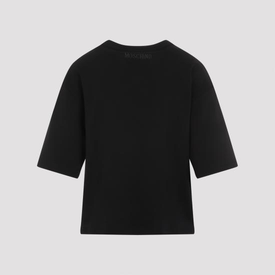 24FW 모스키노 반팔 티셔츠 242D0708 5442 3555 BLACK - MOSCHINO