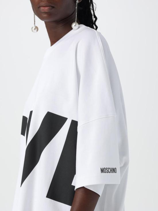 24FW 모스키노 숏 원피스 04085442 1001 White - MOSCHINO
