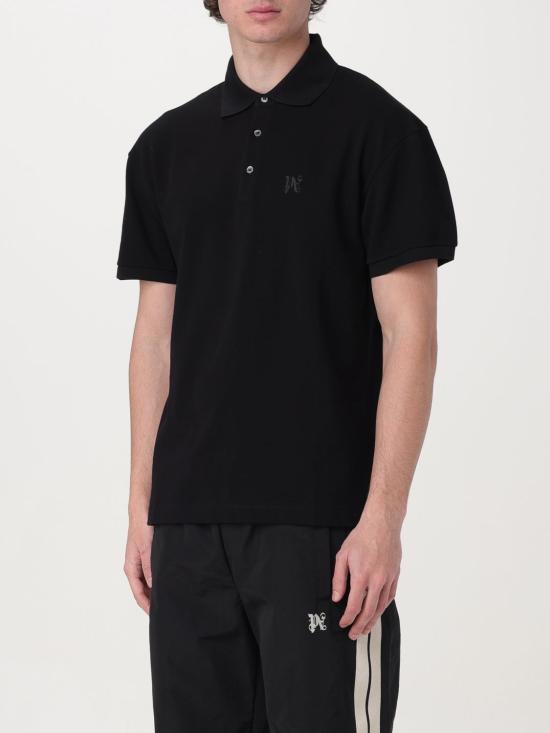 25FW 팜앤젤스 폴로 티셔츠 PMGB012R24FAB001 1010 Black - PALM ANGELS