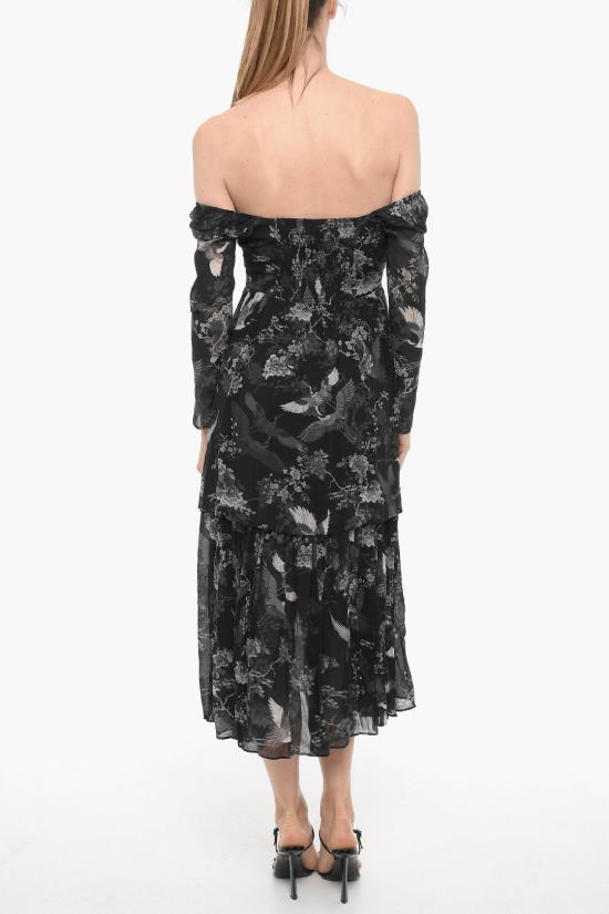  올세인츠 롱 원피스 DEVYN PEGGY WD099Z BLACK Black - ALLSAINTS