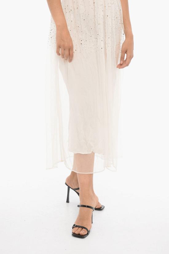  올세인츠 롱 원피스 ROBYN WD367Y OFF WHITE Beige - ALLSAINTS