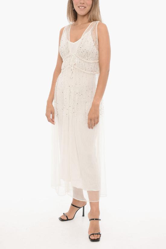  올세인츠 롱 원피스 ROBYN WD367Y OFF WHITE Beige