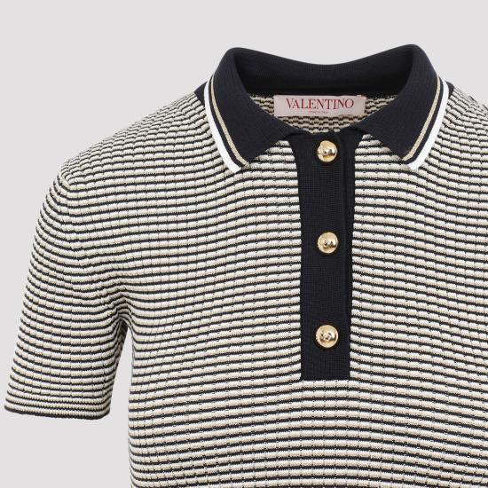  발렌티노 가라바니 숏 원피스 5B3KD12K8MK 7CL AVORIO NAVY ORO - VALENTINO GARAVANI